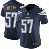 Women's Nike Los Angeles Chargers #57 Jatavis Brown Elite Navy Blue Team Color NFL Jersey
