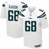 Men's Nike Los Angeles Chargers #68 Matt Slauson Elite White NFL Jersey