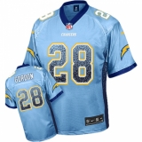 Men's Nike Los Angeles Chargers #28 Melvin Gordon Elite Electric Blue Drift Fashion NFL Jersey