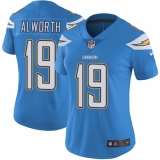 Women's Nike Los Angeles Chargers #19 Lance Alworth Elite Electric Blue Alternate NFL Jersey
