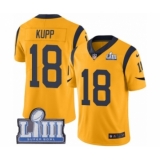 Men's Nike Los Angeles Rams #18 Cooper Kupp Limited Gold Rush Vapor Untouchable Super Bowl LIII Bound NFL Jersey
