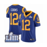 Men's Nike Los Angeles Rams #12 Brandin Cooks Royal Blue Alternate Vapor Untouchable Limited Player Super Bowl LIII Bound NFL Jersey