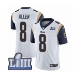 Men's Nike Los Angeles Rams #8 Brandon Allen White Vapor Untouchable Limited Player Super Bowl LIII Bound NFL Jersey