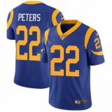 Men's Nike Los Angeles Rams #22 Marcus Peters Royal Blue Alternate Vapor Untouchable Limited Player NFL Jersey