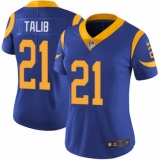 Women's Nike Los Angeles Rams #21 Aqib Talib Royal Blue Alternate Vapor Untouchable Limited Player NFL Jersey