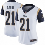 Women's Nike Los Angeles Rams #21 Aqib Talib White Vapor Untouchable Elite Player NFL Jersey