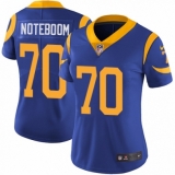 Women's Nike Los Angeles Rams #70 Joseph Noteboom Royal Blue Alternate Vapor Untouchable Limited Player NFL Jersey