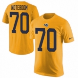 Men's Nike Los Angeles Rams #70 Joseph Noteboom Gold Rush Pride Name & Number T-Shirt