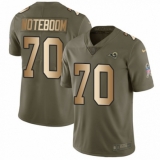 Youth Nike Los Angeles Rams #70 Joseph Noteboom Limited Olive/Gold 2017 Salute to Service NFL Jersey