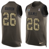 Men's Nike Los Angeles Rams #26 Mark Barron Limited Green Salute to Service Tank Top NFL Jersey