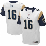 Men's Nike Los Angeles Rams #16 Jared Goff White Vapor Untouchable Elite Player NFL Jersey
