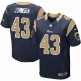 Men's Nike Los Angeles Rams #43 John Johnson Navy Blue Team Color Vapor Untouchable Elite Player NFL Jersey