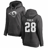 NFL Women's Nike Los Angeles Rams #28 Marshall Faulk Ash One Color Pullover Hoodie