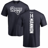 NFL Nike Los Angeles Rams #14 Sean Mannion Navy Blue Backer T-Shirt