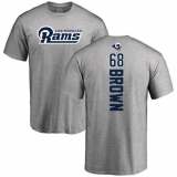 NFL Nike Los Angeles Rams #68 Jamon Brown Ash Backer T-Shirt