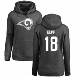 NFL Women's Nike Los Angeles Rams #18 Cooper Kupp Ash One Color Pullover Hoodie