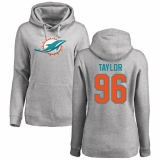 NFL Nike Miami Dolphins #96 Vincent Taylor Ash Backer Pullover Hoodie