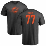 NFL Nike Miami Dolphins #77 Jesse Davis Ash One Color T-Shirt