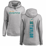 NFL Women's Nike Miami Dolphins #96 Vincent Taylor Ash Backer Pullover Hoodie