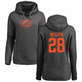 NFL Women's Nike Miami Dolphins #28 Bobby McCain Ash One Color Pullover Hoodie