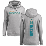 NFL Women's Nike Miami Dolphins #28 Bobby McCain Ash Backer Pullover Hoodie
