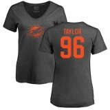 NFL Women's Nike Miami Dolphins #96 Vincent Taylor Ash One Color T-Shirt