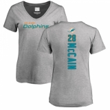 NFL Women's Nike Miami Dolphins #28 Bobby McCain Ash Backer T-Shirt