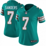 Women's Nike Miami Dolphins #7 Jason Sanders Aqua Green Alternate Vapor Untouchable Limited Player NFL Jersey