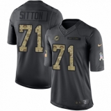 Youth Nike Miami Dolphins #71 Josh Sitton Limited Black 2016 Salute to Service NFL Jersey