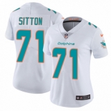 Women's Nike Miami Dolphins #71 Josh Sitton White Vapor Untouchable Limited Player NFL Jersey