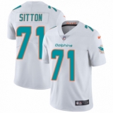 Youth Nike Miami Dolphins #71 Josh Sitton White Vapor Untouchable Elite Player NFL Jersey