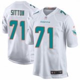 Men's Nike Miami Dolphins #71 Josh Sitton Game White NFL Jersey