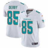 Youth Nike Miami Dolphins #85 A.J. Derby White Vapor Untouchable Elite Player NFL Jersey