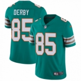 Men's Nike Miami Dolphins #85 A.J. Derby Aqua Green Alternate Vapor Untouchable Limited Player NFL Jersey