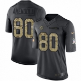 Men's Nike Miami Dolphins #80 Danny Amendola Limited Black 2016 Salute to Service NFL Jersey