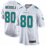 Men's Nike Miami Dolphins #80 Danny Amendola Game White NFL Jersey