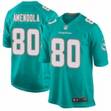 Men's Nike Miami Dolphins #80 Danny Amendola Game Aqua Green Team Color NFL Jersey
