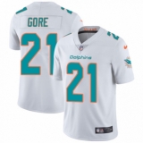 Youth Nike Miami Dolphins #21 Frank Gore White Vapor Untouchable Limited Player NFL Jersey