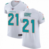 Men's Nike Miami Dolphins #21 Frank Gore White Vapor Untouchable Elite Player NFL Jersey