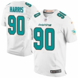 Men's Nike Miami Dolphins #90 Charles Harris Elite White NFL Jersey