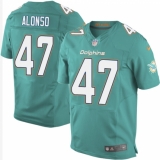 Men's Nike Miami Dolphins #47 Kiko Alonso Elite Aqua Green Team Color NFL Jersey