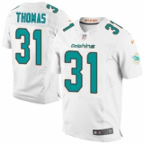 Men's Nike Miami Dolphins #31 Michael Thomas Elite White NFL Jersey