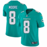 Youth Nike Miami Dolphins #8 Matt Moore Aqua Green Team Color Vapor Untouchable Limited Player NFL Jersey