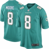 Men's Nike Miami Dolphins #8 Matt Moore Game Aqua Green Team Color NFL Jersey
