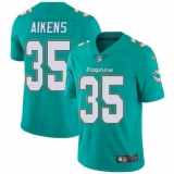 Youth Nike Miami Dolphins #35 Walt Aikens Elite Aqua Green Team Color NFL Jersey