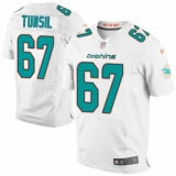 Men's Nike Miami Dolphins #67 Laremy Tunsil Elite White NFL Jersey