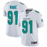 Youth Nike Miami Dolphins #91 Cameron Wake Elite White NFL Jersey