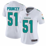 Women's Nike Miami Dolphins #51 Mike Pouncey White Vapor Untouchable Limited Player NFL Jersey