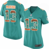 Women's Nike Miami Dolphins #13 Dan Marino Limited Aqua Green Strobe NFL Jersey