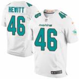 Men's Nike Miami Dolphins #46 Neville Hewitt Elite White NFL Jersey